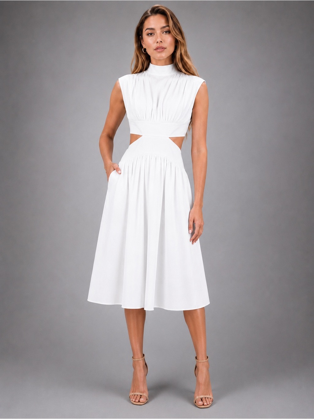Santella Tina A-Line Midi Dress Size M